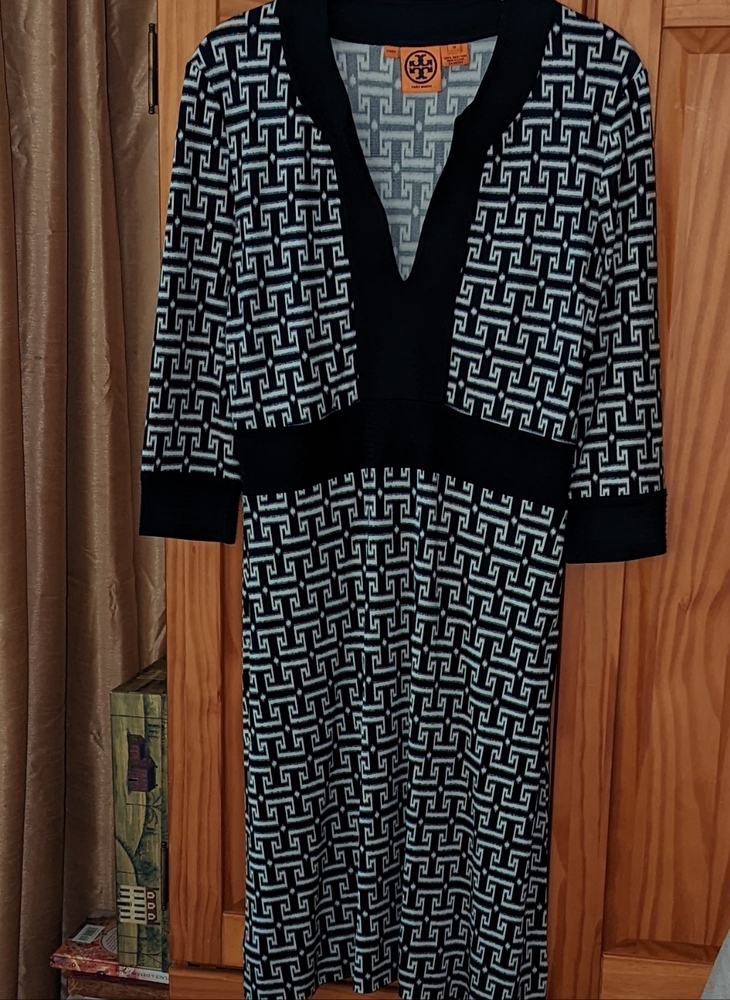 Tory Burch silk monogram dress.Size M
